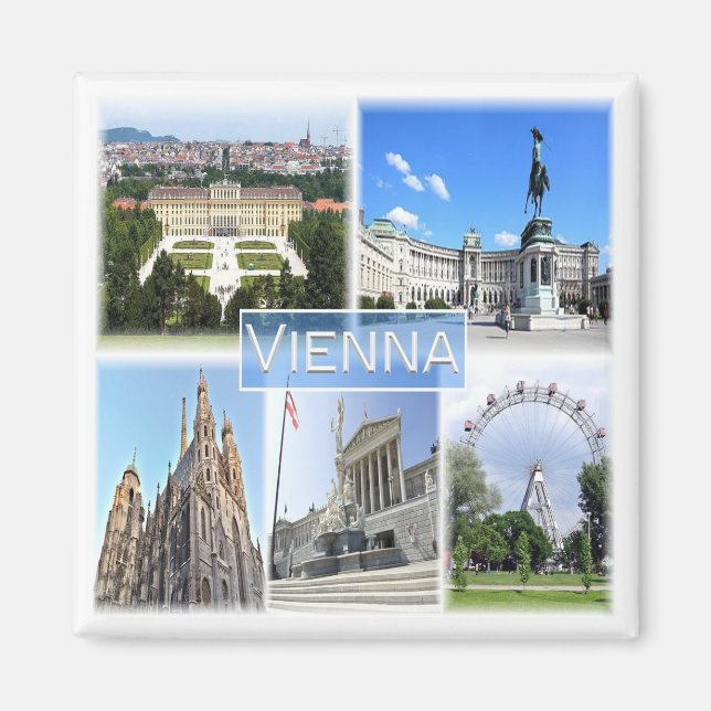 Imán zAT005 VIENA, Austria, Europa, Fridge (Frente)