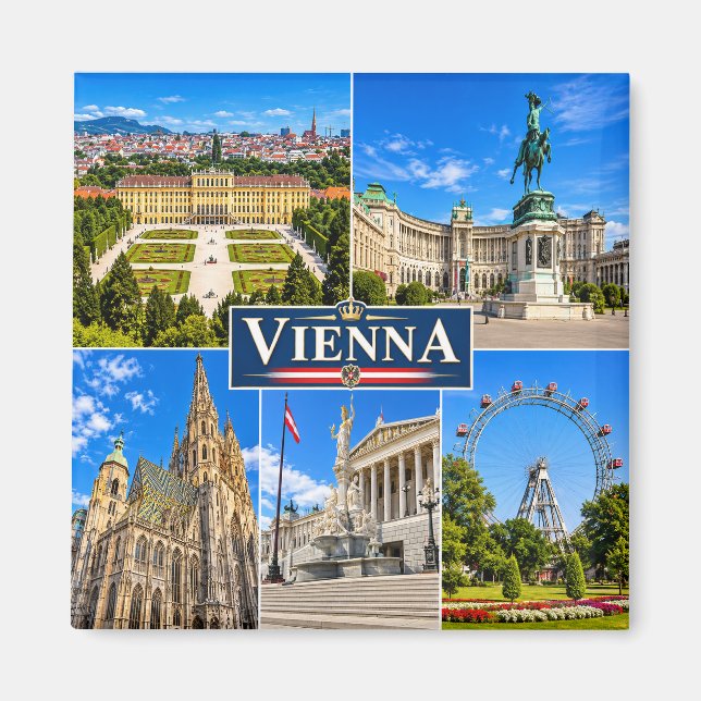 Imán zAT005 VIENA, Austria, Europa, Fridge (Frente)