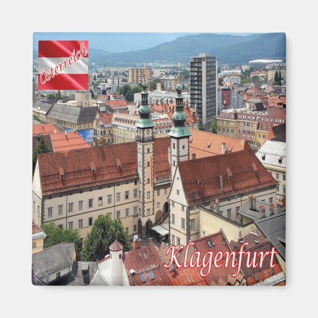 Imán zAT017 KLAGENFURT AM WÖRTHERSEE Austria, Fridge (Frente)