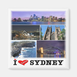 Imán zAU014 SYDNEY, Mosaic, Australia, Oceanía, Fridge