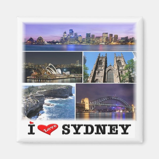 Imán zAU014 SYDNEY, Mosaic, Australia, Oceanía, Fridge (Frente)