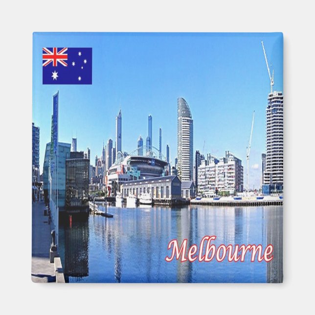 Imán zAU051 MELBOURNE, Australia, Oceanía, Fridge (Frente)