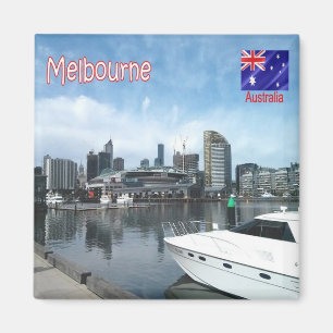 Imán zAU073 MELBOURNE, Harbour, Australia, Fridge