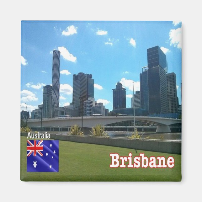Imán zAU084 BRISBANE, Australia, Oceanía, Fridge (Frente)