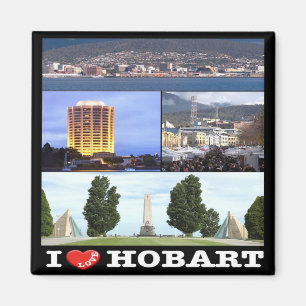 Imán zAU097 HOBART I Love, Mosaic, Australia, Fridge