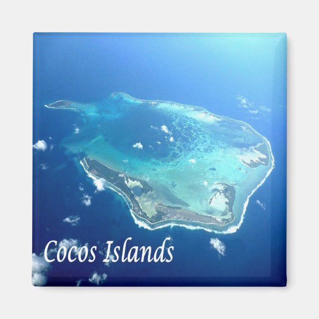 Imán zAU101 ISLA COCOS, Australia, Oceanía, Fridge (Frente)