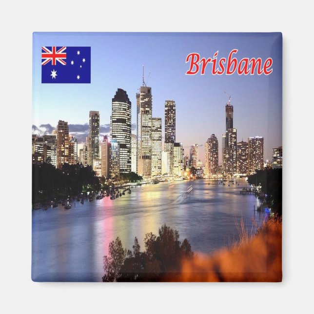Imán zAU107 BRISBANE, Australia, Oceanía, Fridge (Frente)