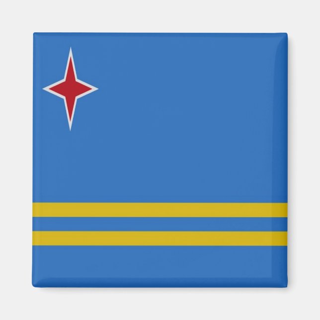 Imán zAW001 ARUBA, Bandera, América, Fridge (Frente)