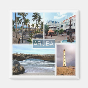 Imán zAW003 ARUBA, Mosaic, América, Fridge