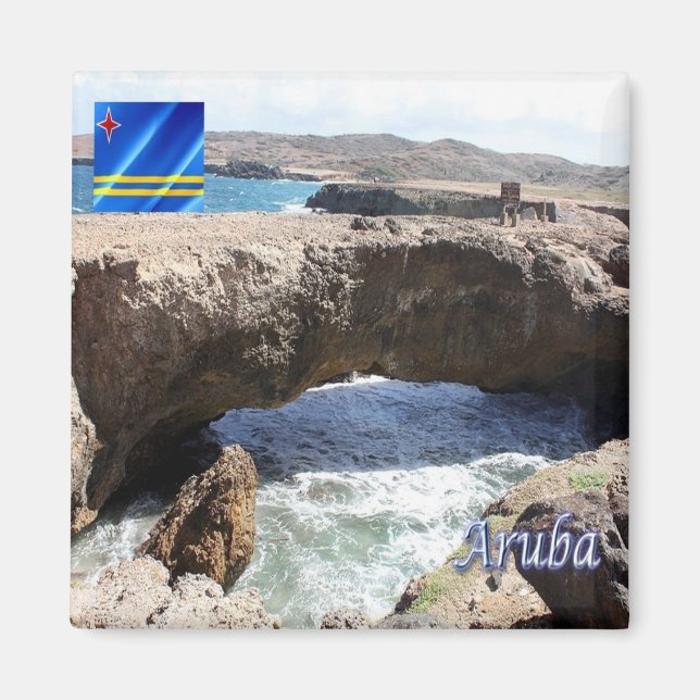 Imán zAW009 ARUBA, Puente Natural Baby, Fridge (Frente)