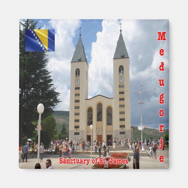Imán zBA006 SANCTUARY MEDJUGORJE Bosnia y Herzegovina (Frente)