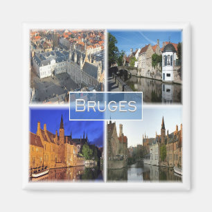 Imán zBE007 BRUGES Bélgica, Fridge