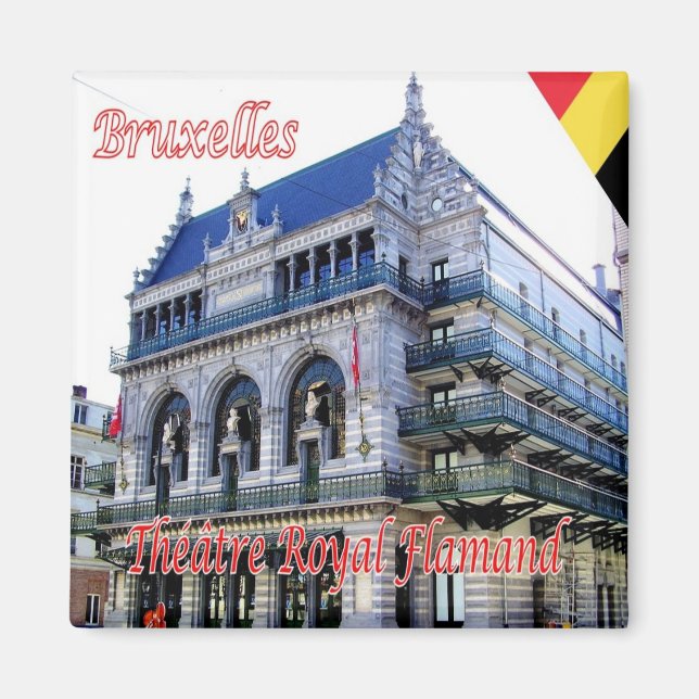 Imán zBE014 BRUSELAS BRUXELLES - Teatro flamenco real (Frente)