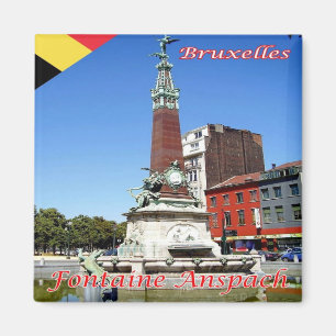 Imán zBE027 BRUSELAS BRUXELLES Fontaine Anspach,
