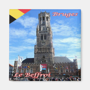 Imán zBE048 BRUGES The Belfry - Bélgica - Fridge