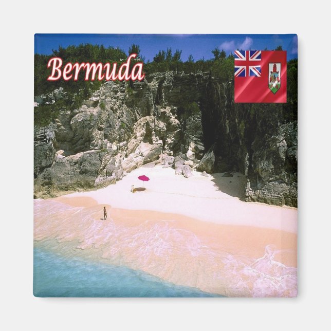 Imán zBM010 BERMUDA, Beach, America, Fridge (Frente)