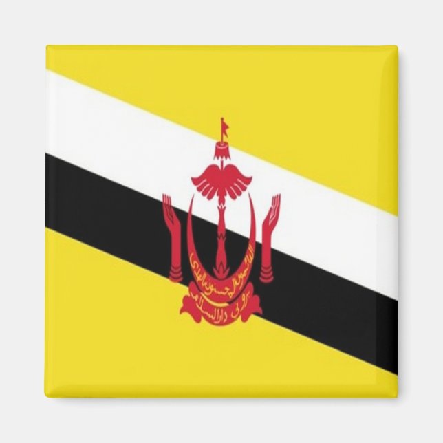Imán zBN001 Brunéi FLAG Brunei, Fridge Magnet (Frente)
