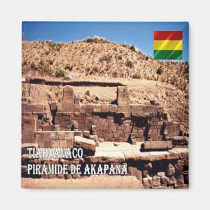 Imán zBO010 TIAHUANACO, Pirámide Akapana, Bolivia, Frid