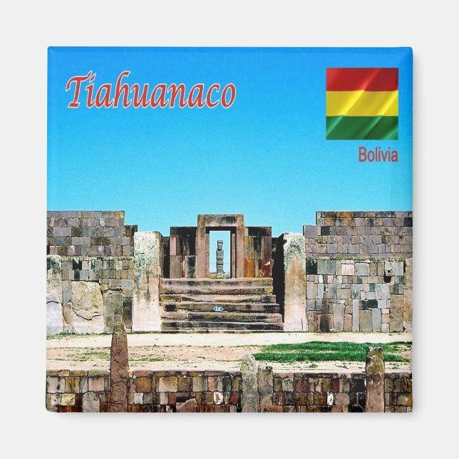 Imán zBO013 TIAHUANACO, Bolivia, América, Fridge (Frente)