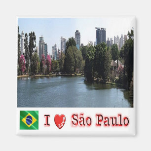 Imán zBR012 SAO PAULO I Love, Brasil, Ibirapuera, Fridg