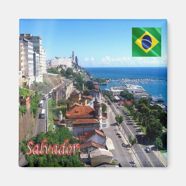 Imán zBR020 SALVADOR, Brasil, Bahía, Fridge (Frente)