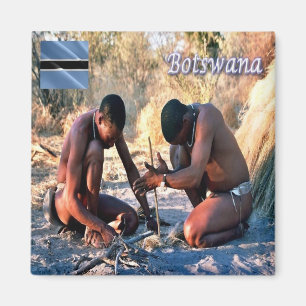 Imán zBW013 BOTSWANA, BushmenSan, África, Fridge