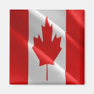 Imán zCA002 CANADÁ, Bandera ondeando, América, nevera