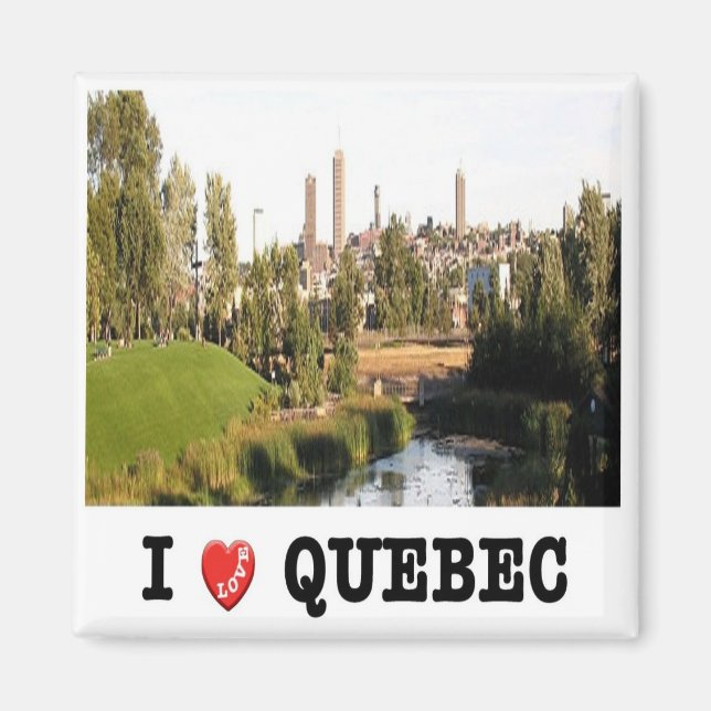 Imán zCA019 QUEBEC I Love, Canadá, Estados Unidos, Frid (Frente)