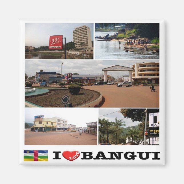 Imán zCF004 BANGUI, República Centroafricana, Fridge (Frente)