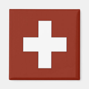 Imán zCH001 SWISS FLAG Suiza - Fridge Magnet