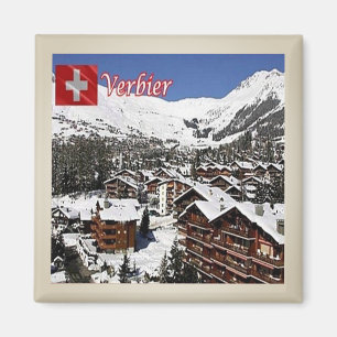 Imán zCH009 VERBIER Pic Swiss - Fridge Magnet