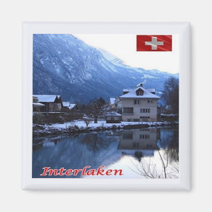 Imán zCH025 INTERLAKEN Suiza - Fridge Magnet