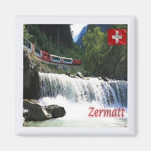 Imán zCH033 ZERMATT Panorama Swiss - Fridge Magnet