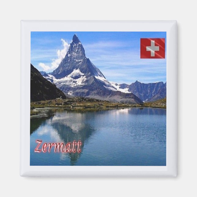 Imán zCH035 Lago ZERMATT See Swiss - Fridge Magnet (Frente)