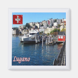 Imán zCH048 LUGANO Suiza - Fridge Magnet