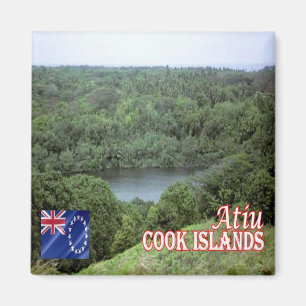 Imán zCK004 ATIU, LAKE TIROTO, Islas Cook, Fridge