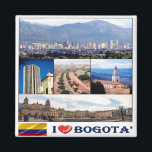 Imán zCO012 BOGOTA' I Love, Mosaic, Colombia, Fridge<br><div class="desc">Aquí encontrarás el recuerdo de tus vacaciones. Esta categoría contiene imanes de frigorífico de muchos lugares en Colombia. ¡Sorprende a amigos y parientes con los recuerdos únicos de tu gran viaje! ¡Pruébelos!</div>