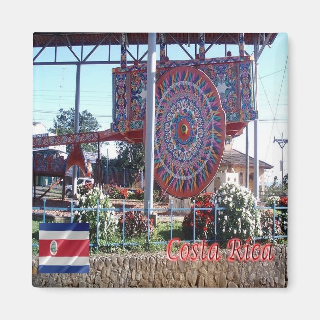 Imán zCR014 COSTA RICA, América, Fridge (Frente)