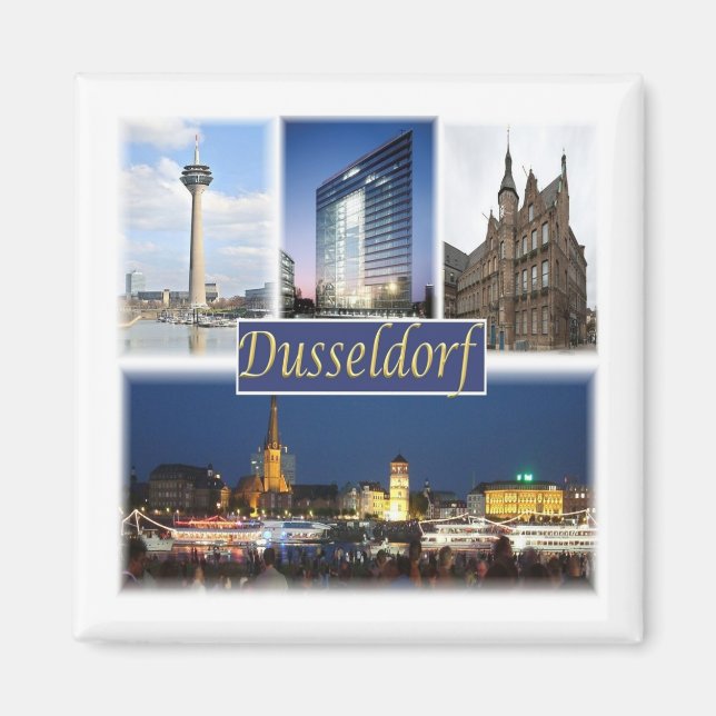 Imán zDE008 DUSSELDORF, Alemania, Europa, Fridge (Frente)