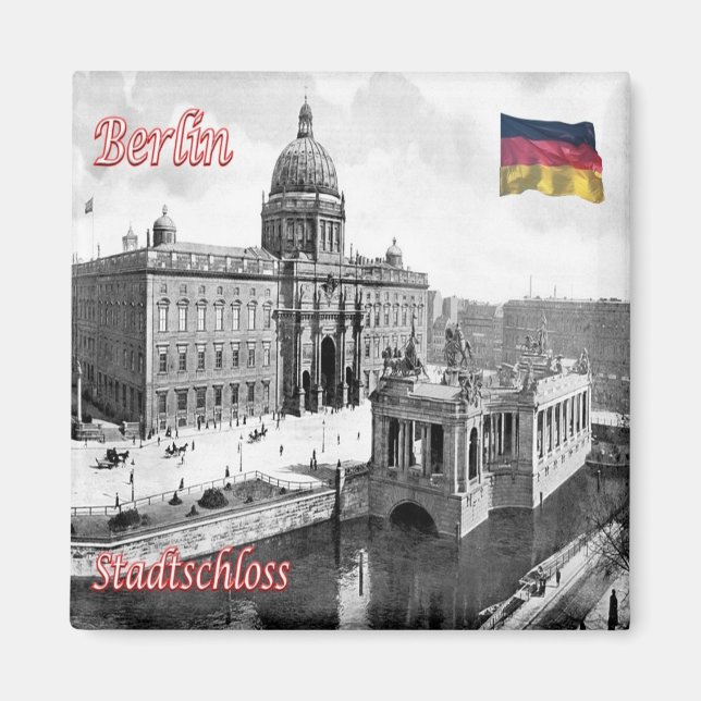 Imán zDE01 BERLIN City・Palace Alemania, Fridge (Frente)