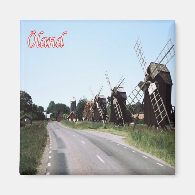 Imán zDE028 ÖLAND MILLS Islas Frisas Alemania Fridge (Frente)