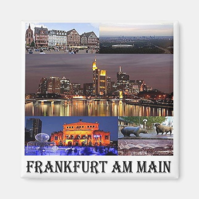 Imán zDE045 mosaico FRANKFURT Alemania, Fridge (Frente)