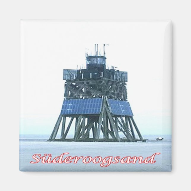 Imán zDE053 Islas SÜDEROOGSAND Frisian, Fridge (Frente)
