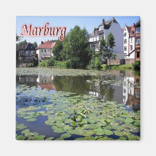 Imán zDE057 MARBURG LAHN Alemania, Fridge