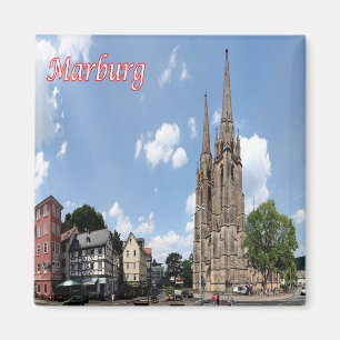 Imán zDE100 MARBURG Elizabeth Church, Alemania, Fridge
