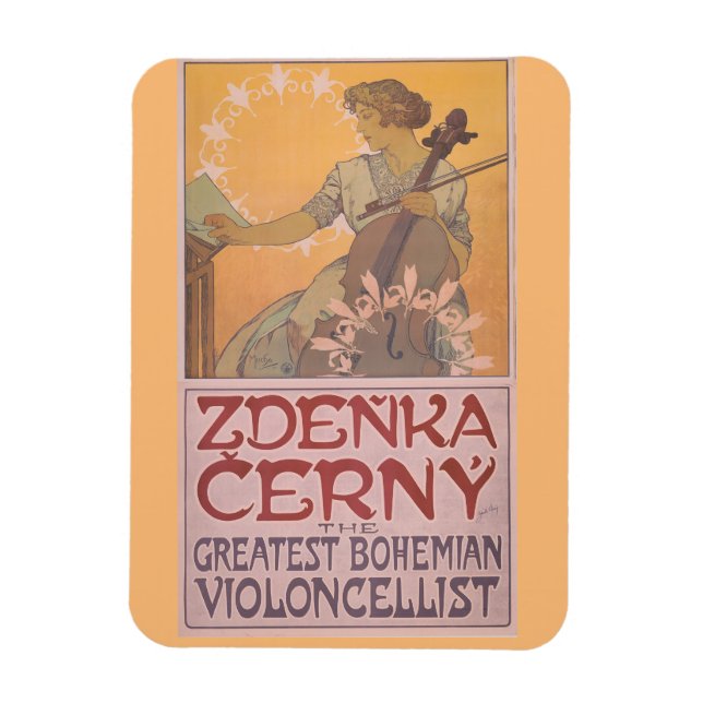 Imán Zdenka Cerny poster por Alphonse Mucha (Vertical)