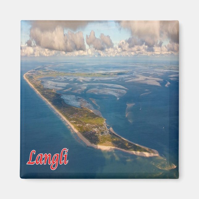 Imán zDK012 Islas Frisianas LANGLI Dinamarca - Fridge (Frente)
