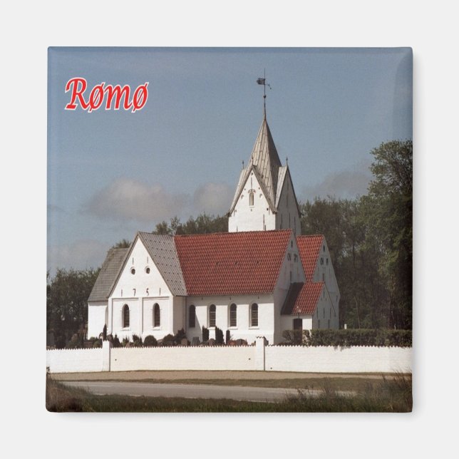 Imán zDK015 ROMO SAINT CLEMEN KIRKE Frisian Islands, (Frente)