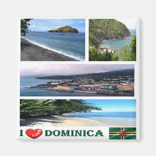 Imán zDM003 DOMINICA I Love, Mosaic, America, Fridge