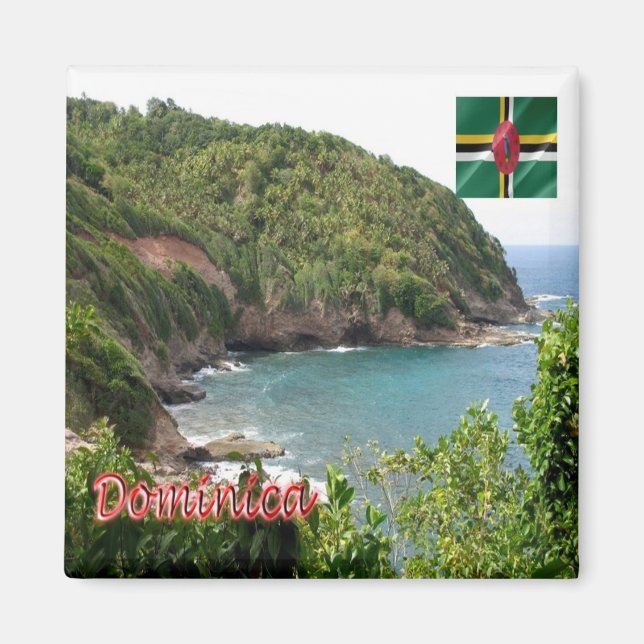 Imán zDM009 DOMINICA, Panorama, América, Fridge (Frente)